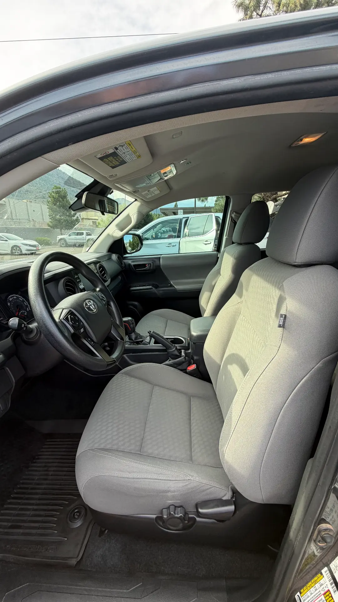 Toyota Tacoma cloth front interior after detail