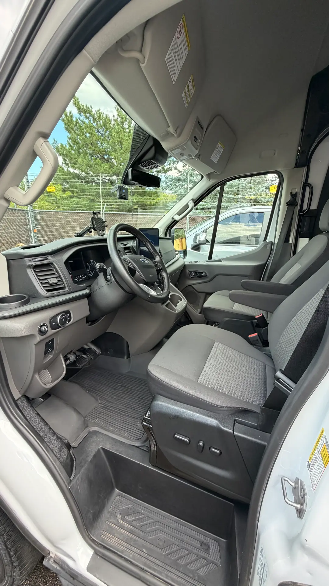Ford Transit driver seat after detail