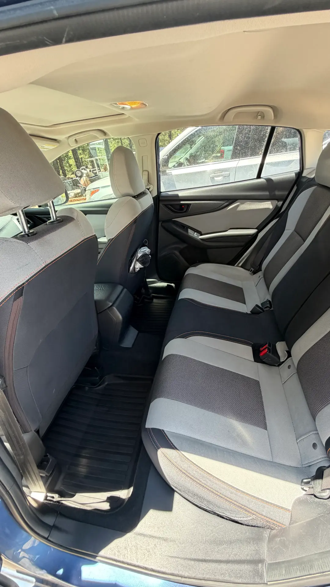 Subaru Crosstrek rear seats after detail