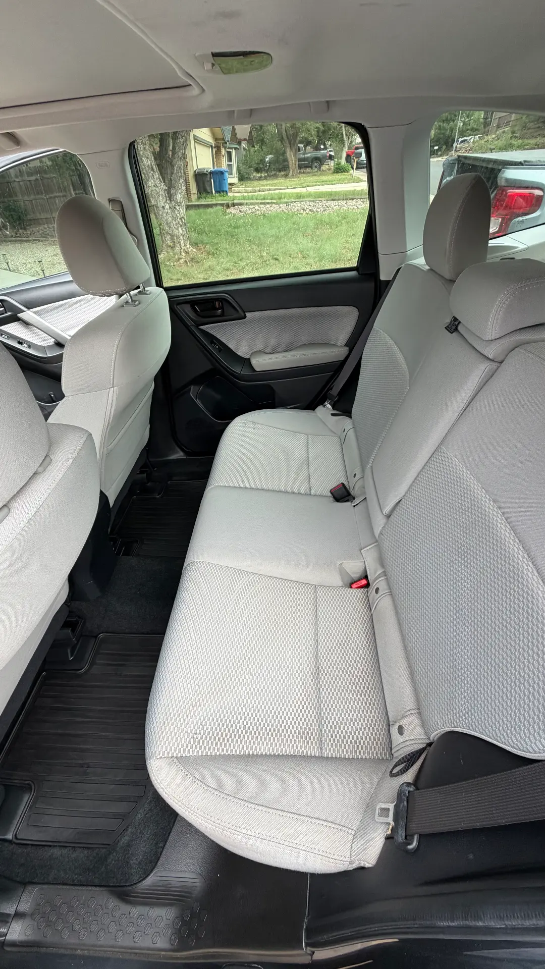 Subaru Forester rear seats after detail