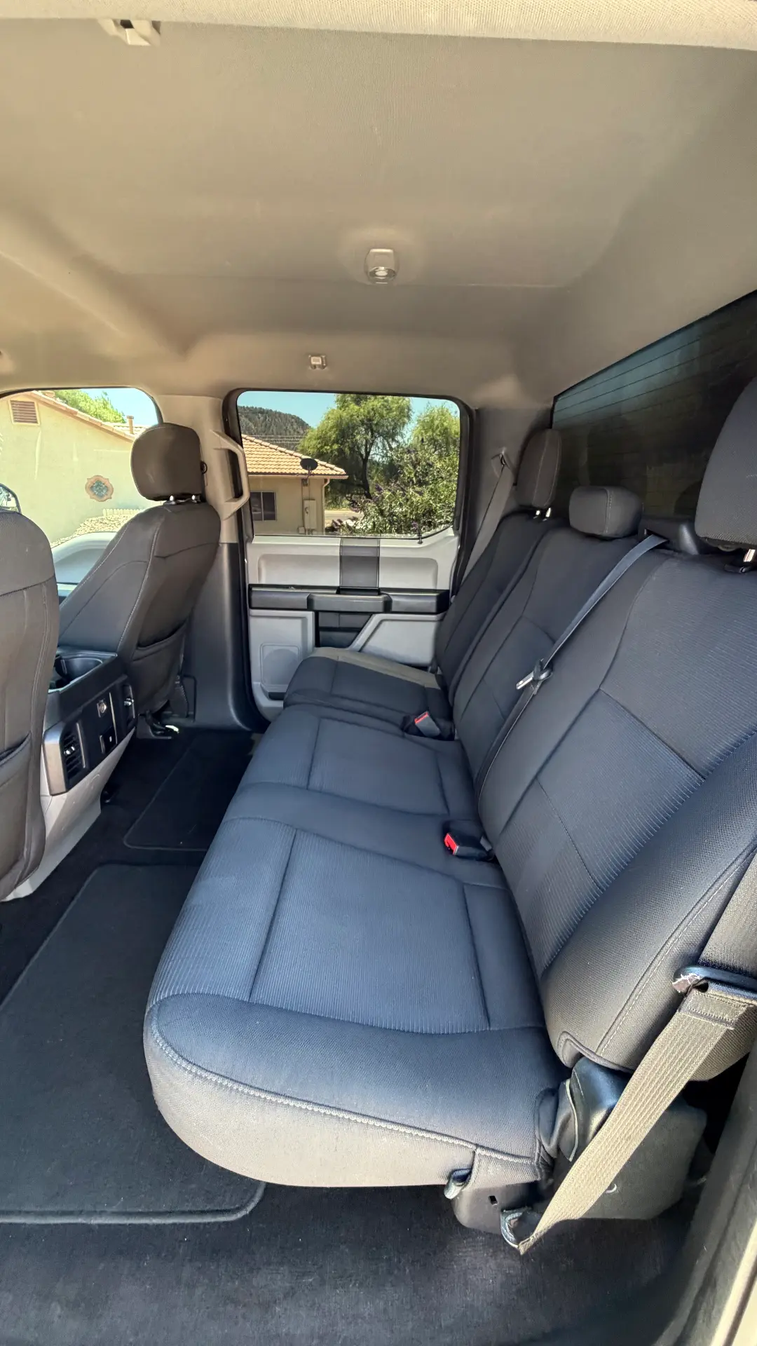 Ford F-150 crew cab rear seats after detail
