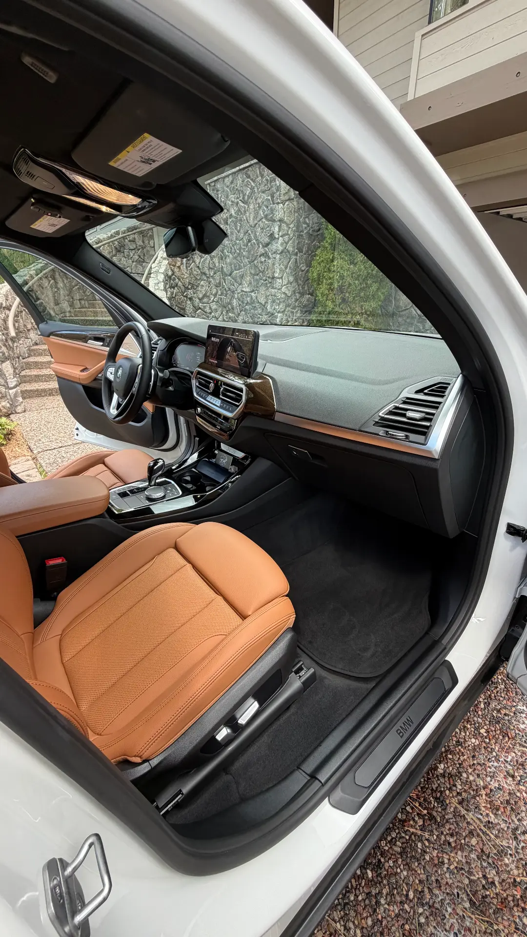 BMW X3 front interior after detail