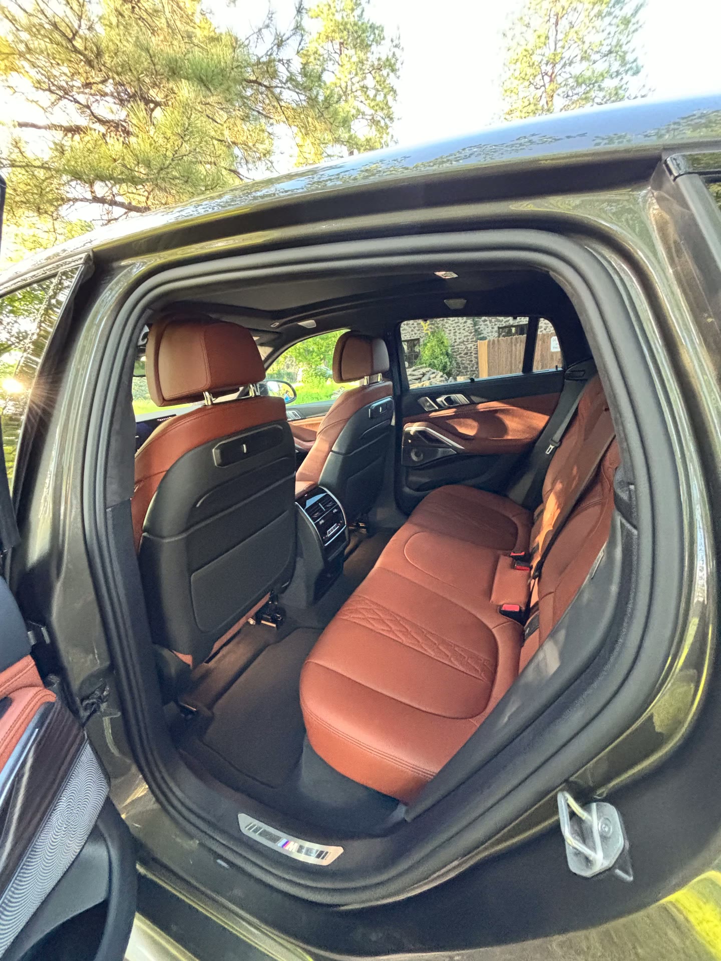 BMW X6 M60i rear leather seats after detail