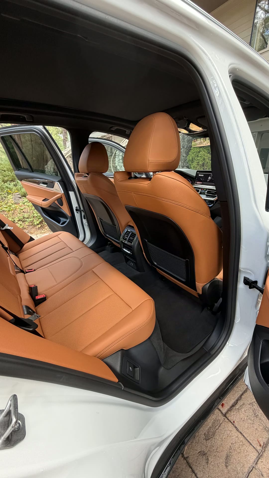 BMW X3 rear cabin after detail