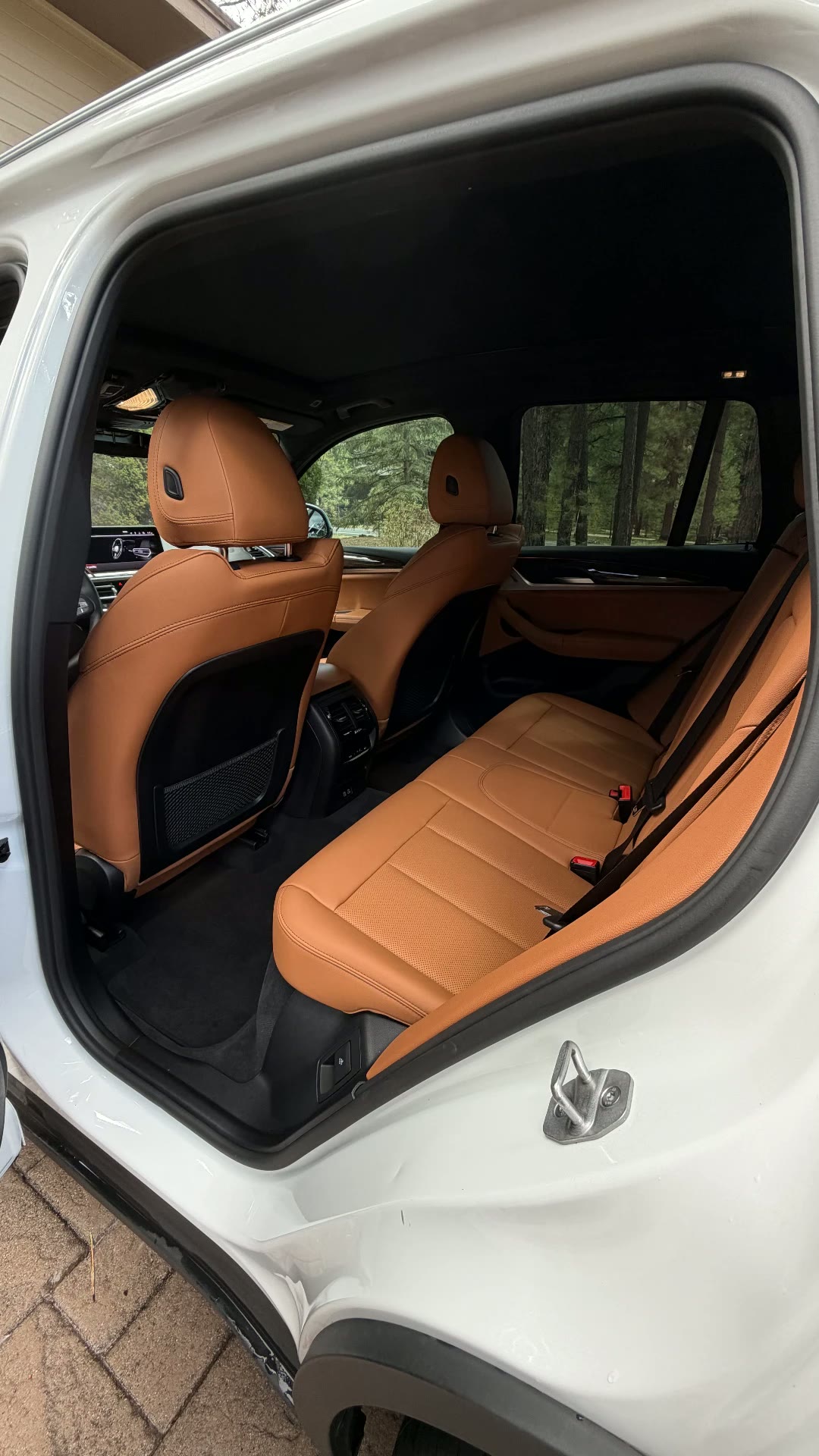 BMW X3 rear seats after detail
