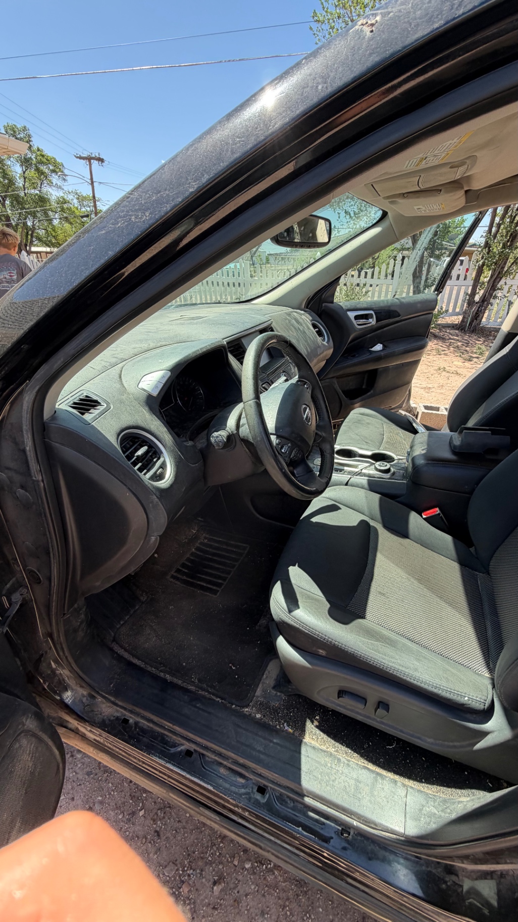 Nissan interior before detailing