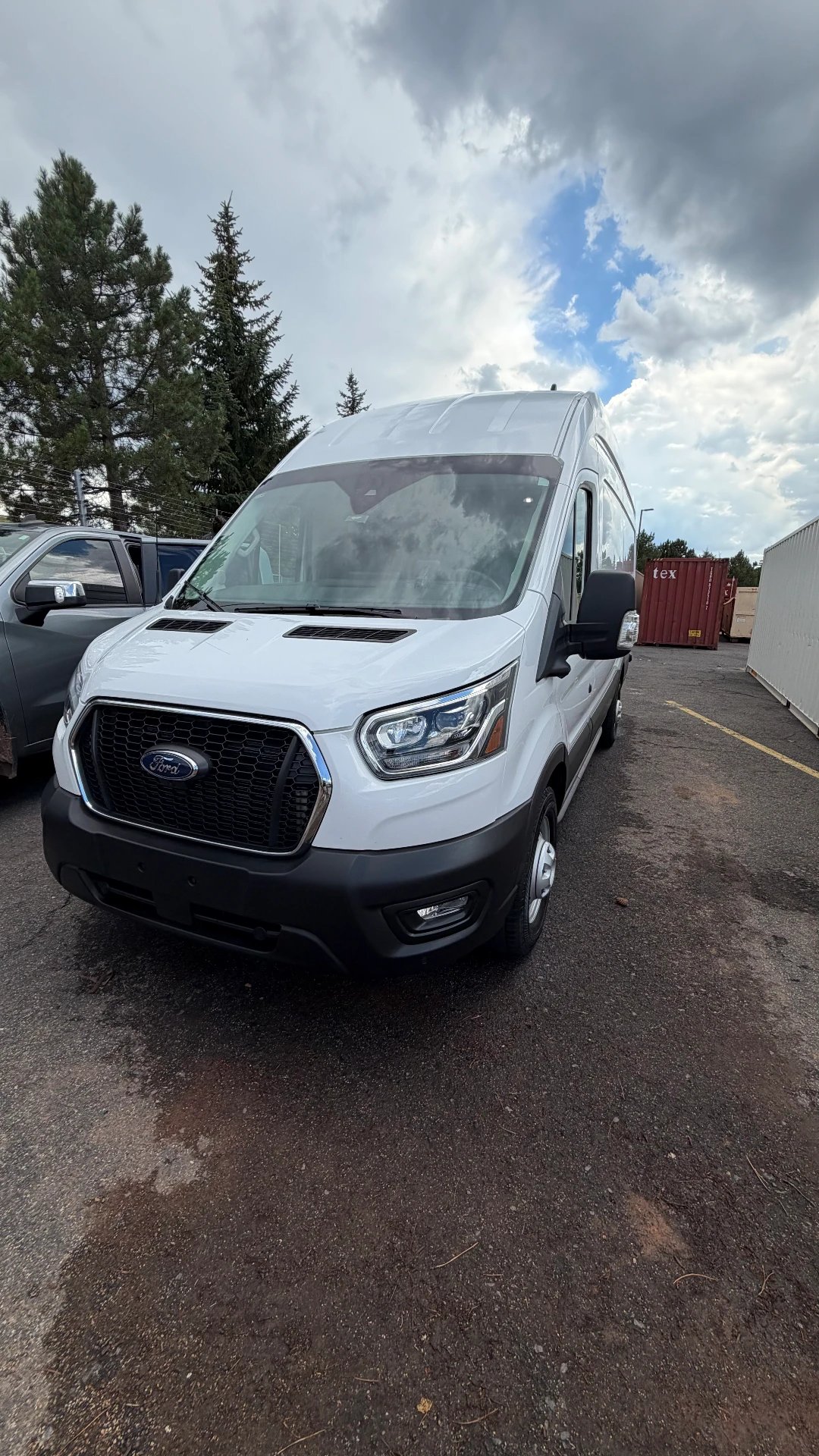 White Ford Transit van wash