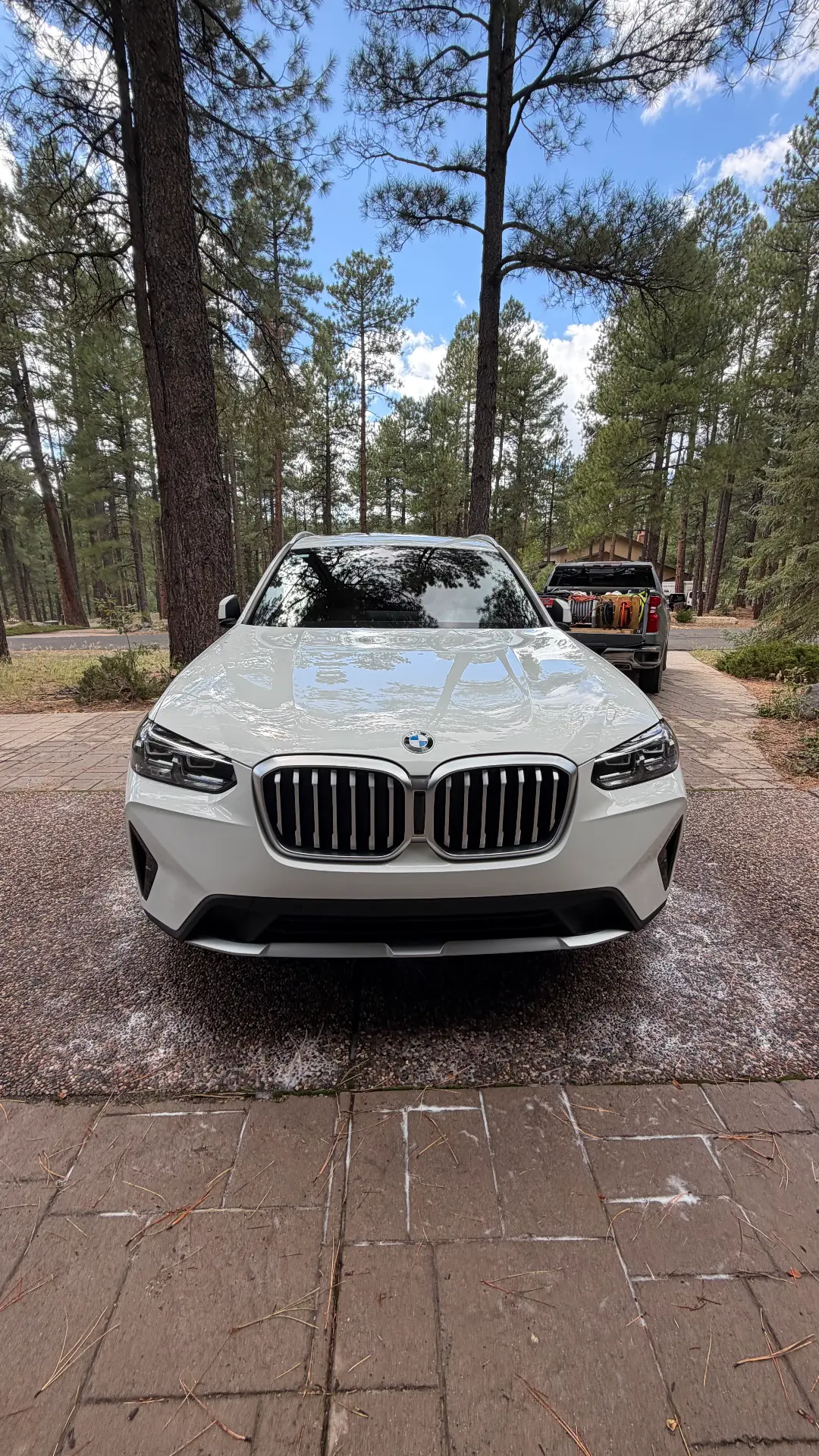 White BMW X3 after full detail