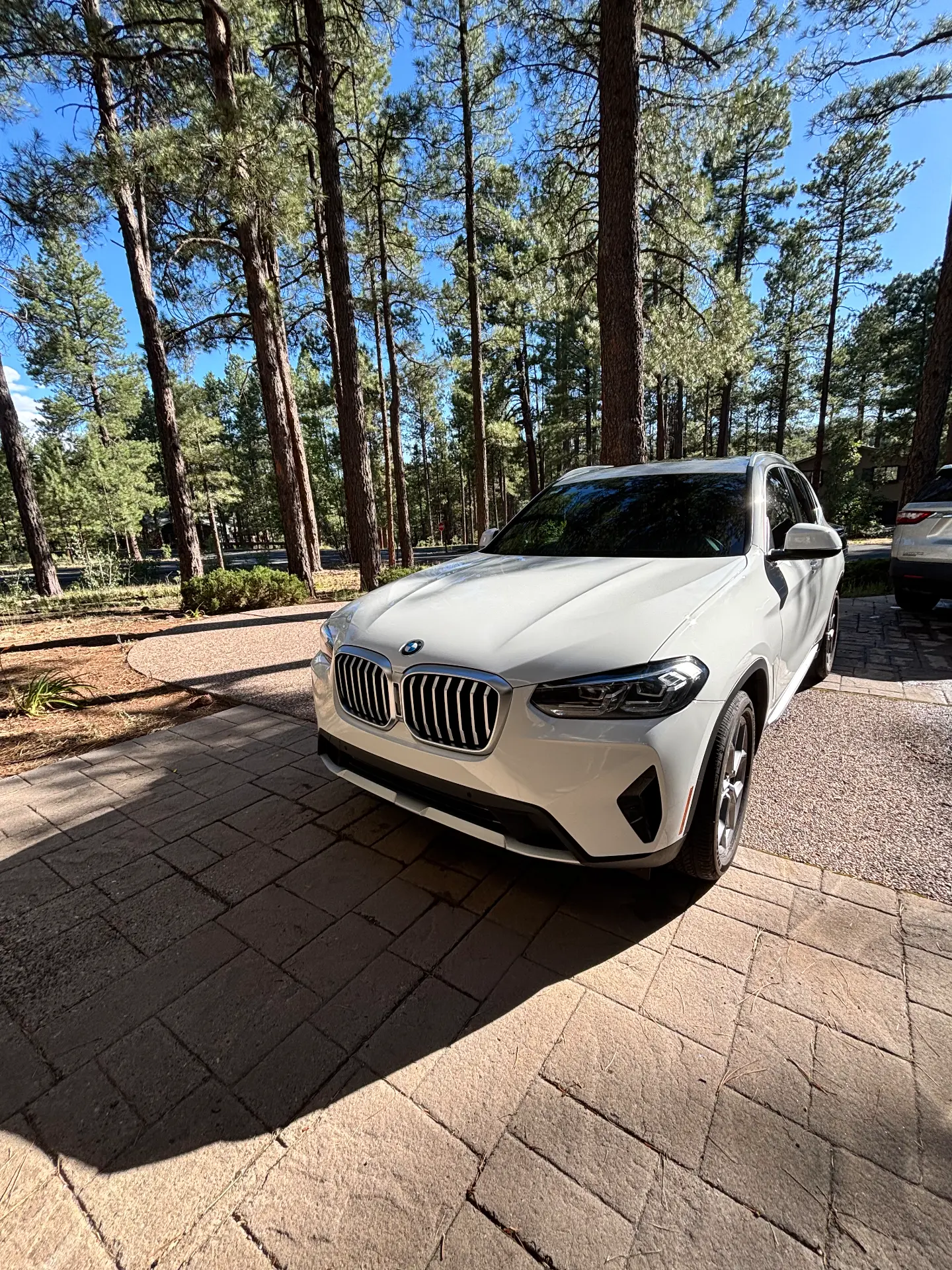 White BMW X3 after detail
