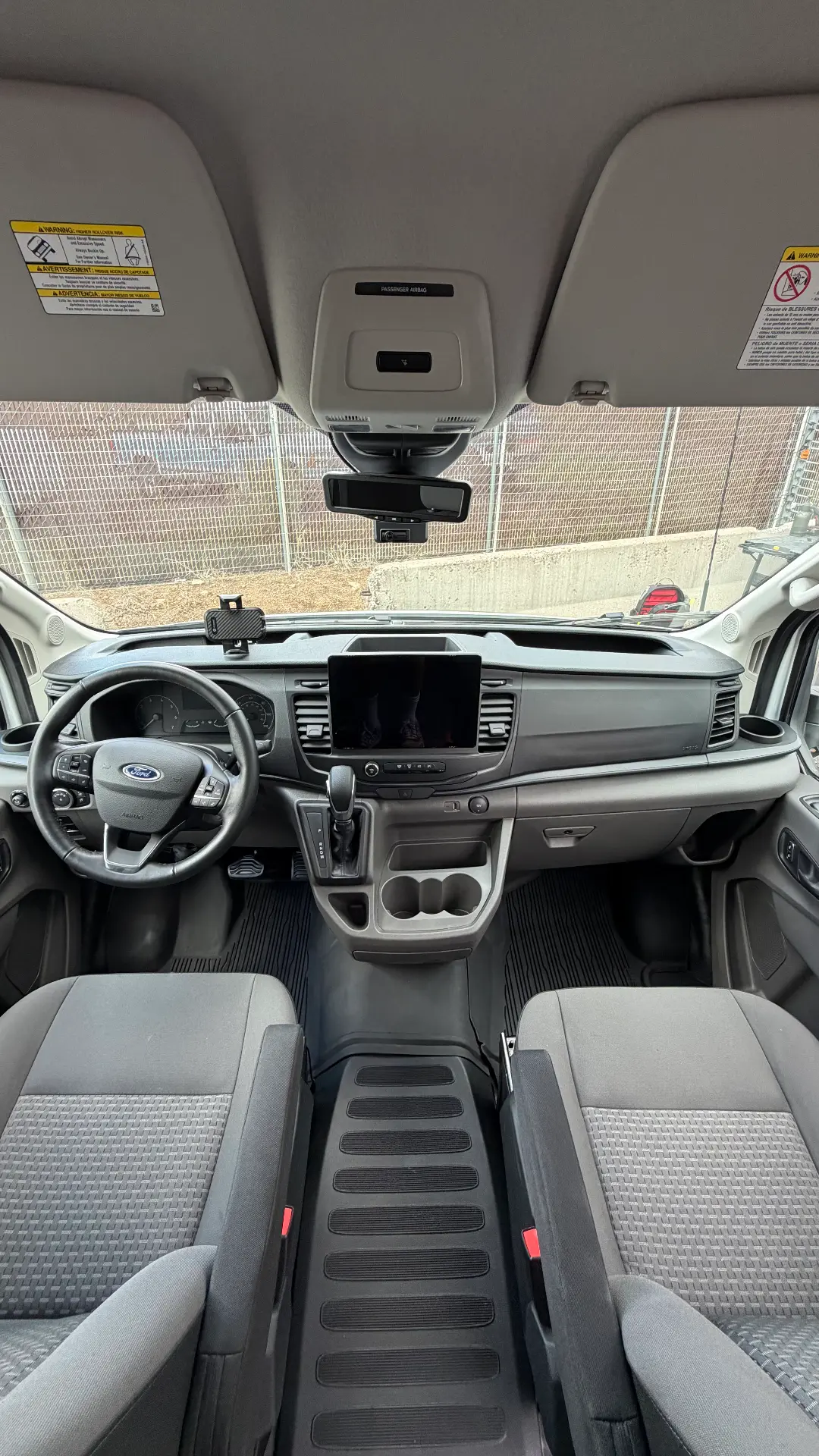 Ford Transit cab dashboard after detail