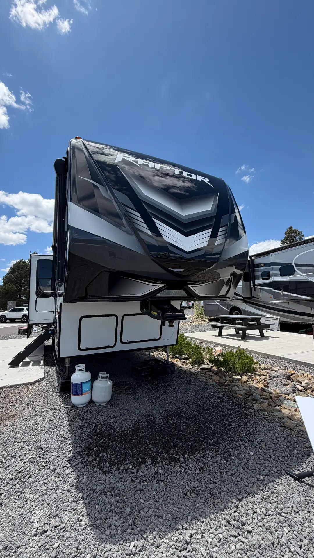Raptor fifth-wheel RV front cap