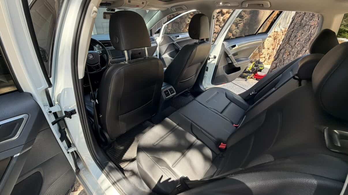 Rear bench seats before detailing